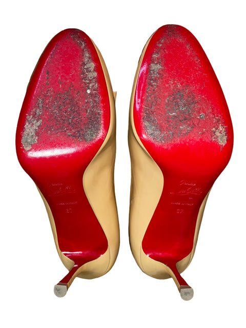 Calzado Christian Louboutin Just Nodo 85mm Bow Pumps Beige - Talla 37