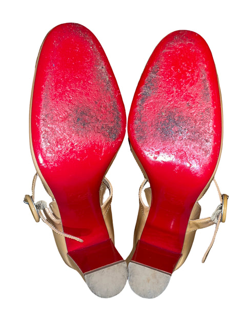 Calzado Christian Louboutin Mary Jane Beige - Talla 37