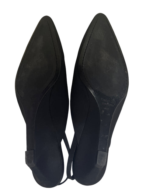 Zapato Massimo Dutti Punta cerrada Destalonado Tacón bajo Negro - Talla 41