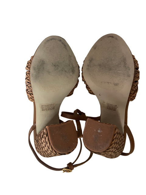 Zapato Sam Edelman Tiras Abierta Tacón alto Marrón - Talla 6