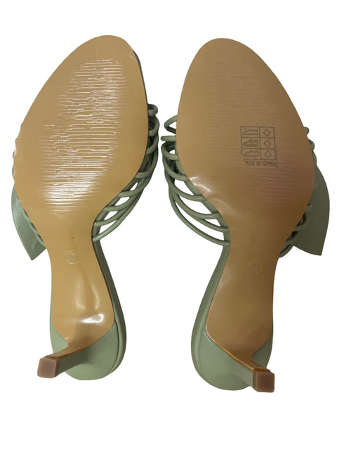 Sandalia Tesoro Tps Tiras Hoja Punta abierta Verde - Talla 6