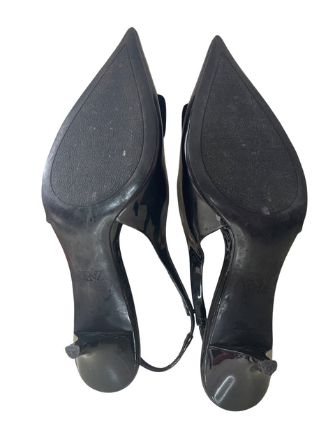 Zapato Zara Tacón bajo Punta cerrada Negro - Talla 36