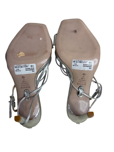 Zapato Schutz Tiras Romanas Gris - Talla 7.5
