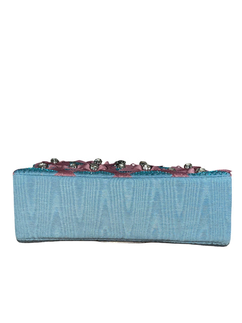 Cartera Kurt Geiger The Kensington Kensington Bows Bordado Azul - Talla U