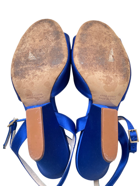 Tacón Kate Spade Satinado Azul - Talla 7.5