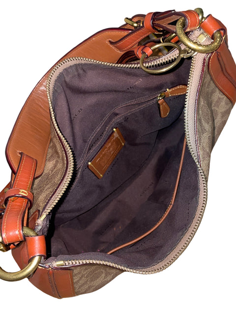 Cartera Coach Sutton Hobo En Lona Signature Marrón - Talla U