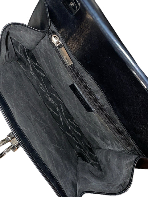 Cartera Salvatore Ferragamo Gancini Top Handle Negro - Talla U