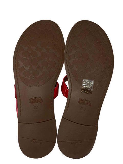 Sandalia Coach Harlan Canvas Rosado - Talla 6.5