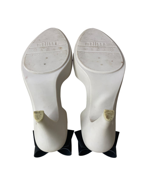 Zapato Melissa Lazo Punta abierta Blanco - Talla 38