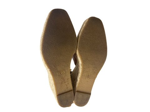 Zapato Zara Romana Plataforma Marrón - Talla 39