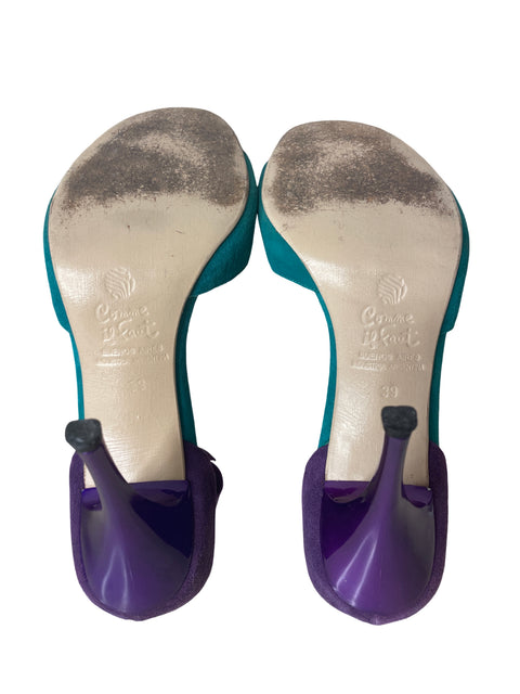 Tacón Comme Il Faut Tiras Romanas Morado - Talla 39