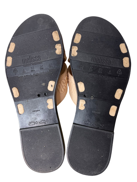 Sandalia Melissa Tiras Suela de goma Beige - Talla 6
