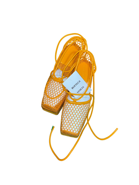 Sandalia Bottega Veneta Plataforma Naranja - Talla 40
