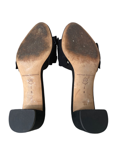 Zapato Loeffler Randall Punta abierta Tacón medio Negro - Talla 8