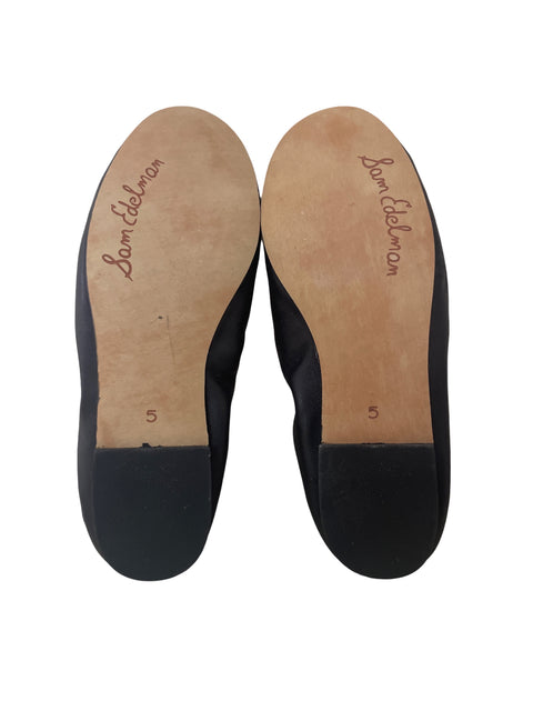 Zapato Sam Edelman Cerrado Lasito Negro - Talla 5