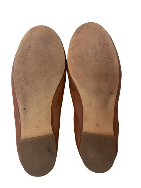 Zapato Sam Edelman Cerrado Lasito Marrón - Talla 5
