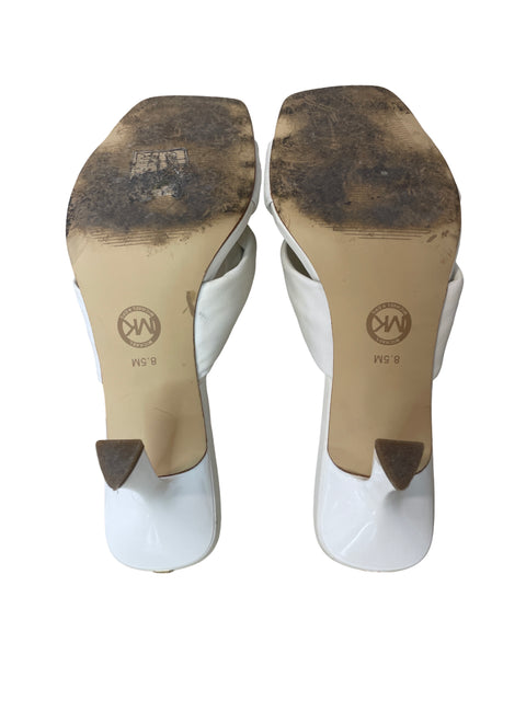 Sandalia Michael Kors Tiras Tacón medio Blanco - Talla 8.5