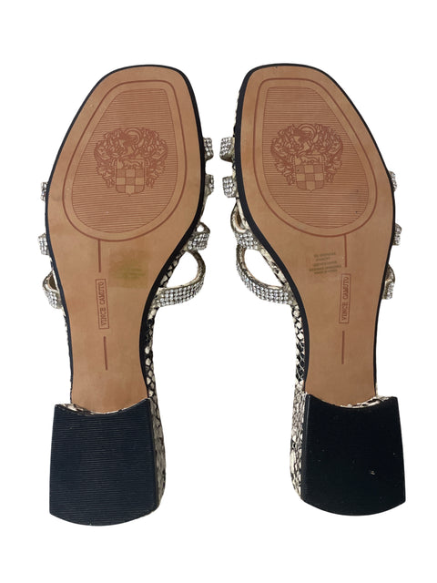 Sandalia Vince Camuto Animal print Tacón bajo Negro - Talla 6.5