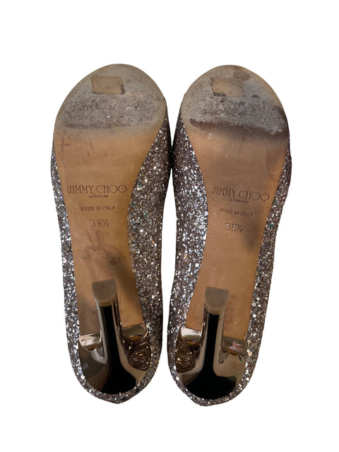 Tacón Jimmy Choo Tacón alto Brillo Dorado - Talla 38.5