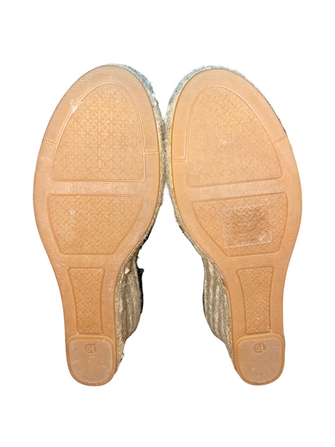 Sandalia Tory Burch Plataforma Negro - Talla 6.5