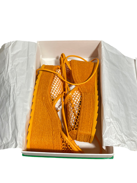 Sandalia Bottega Veneta Plataforma Naranja - Talla 40