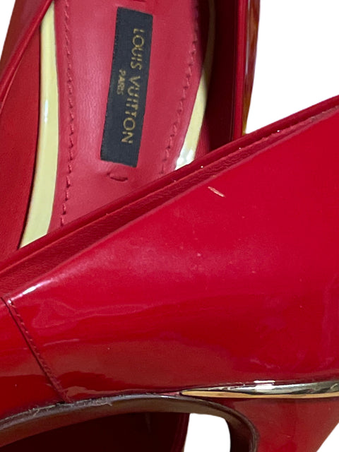 Zapatos Louis Vuitton Stietto Rojo - Talla 7.5