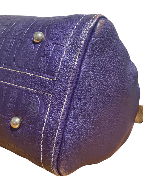 Cartera Carolina Herrera Andy 10 Metalizado Morado - Talla U