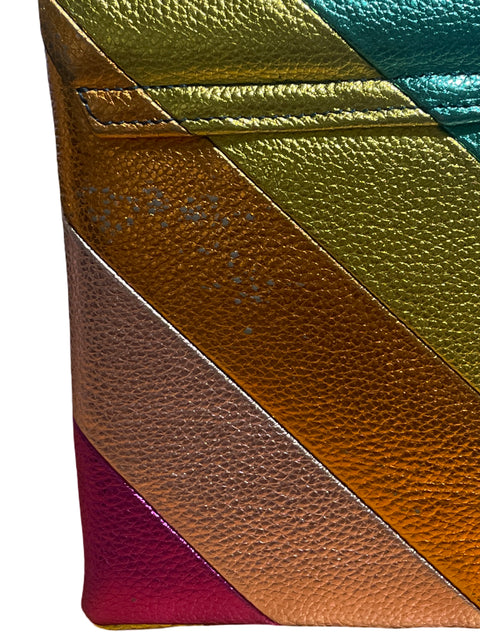 Cartera Kurt Geiger The Kensington Multicolor Metalizado Rosado - Talla U