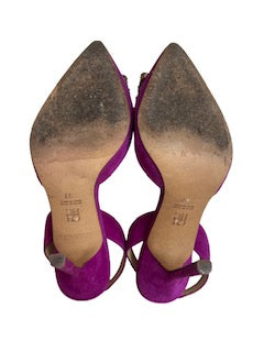 * Estiletos Carolina Herrera Crystal Embellished Fuscia - Talla 37