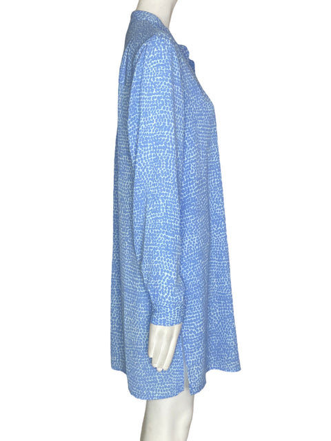 Vestido Anne Klein Mini Estampado Azul - Talla M