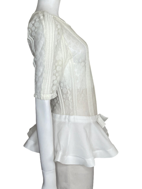 Blusa Voilá Encaje Blanco - Talla S