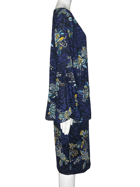 Conjunto Thalia Estampado Fluido Azul - Talla XL