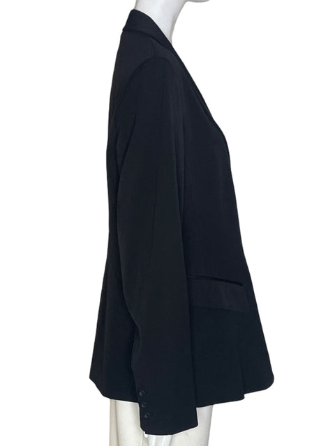 Chaqueta Ellen Tracy Recto Bolsillos Negro - Talla 16