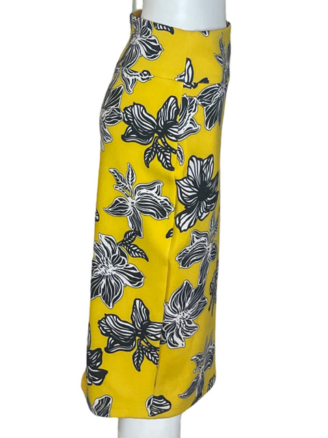 Falda Thalía Midi Estampado Amarillo - Talla M