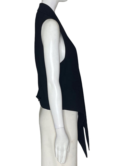 Blazer Zara Abierto Liso Negro - Talla L