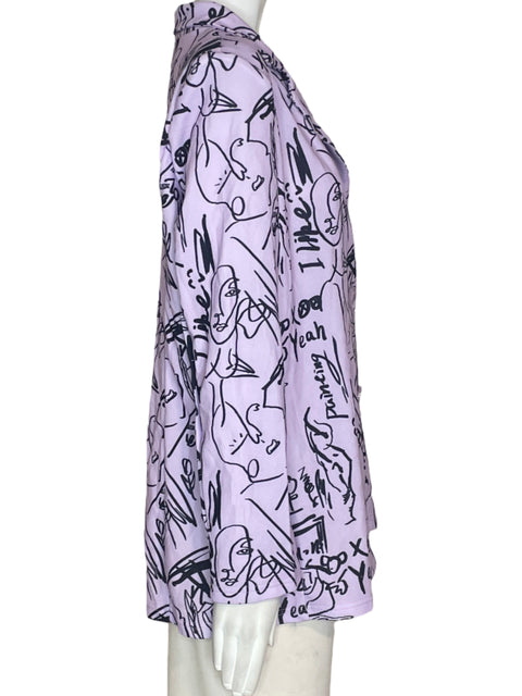 Chaqueta Tesoro Tps Estampado Morado - Talla XL
