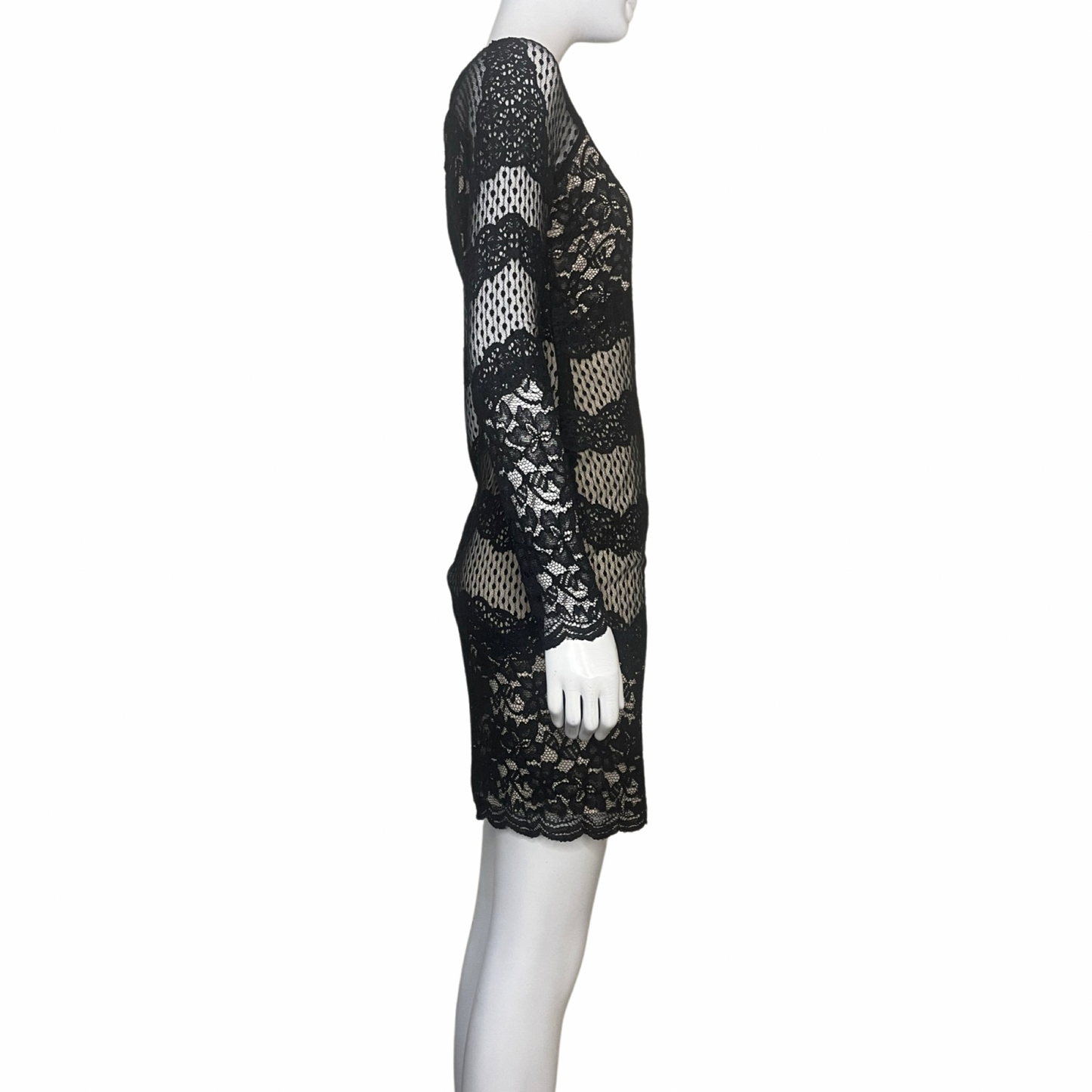 Vestido Diane Von Furstenberg Encaje Negro - Talla 0