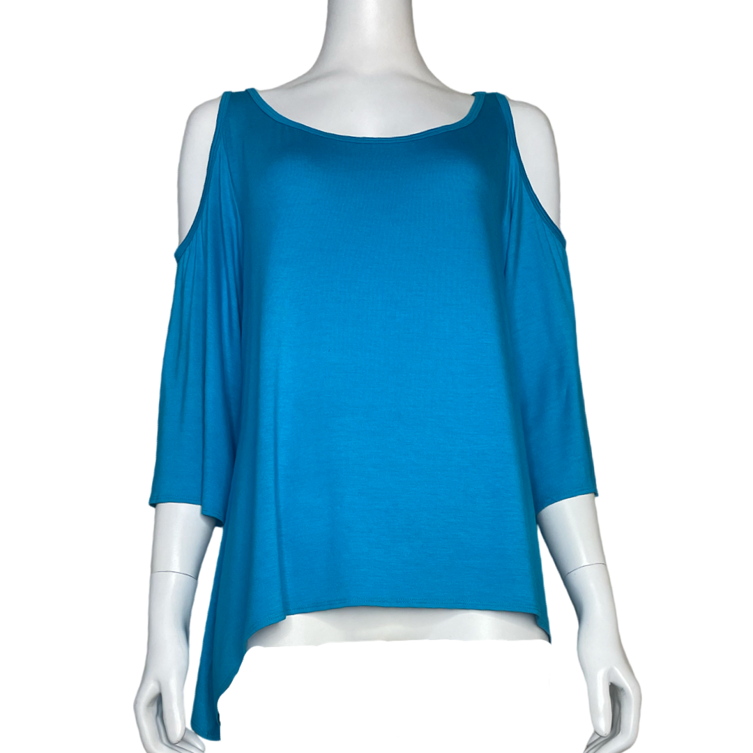 Blusa Trina Turk Aberturas Turquesa - Talla M