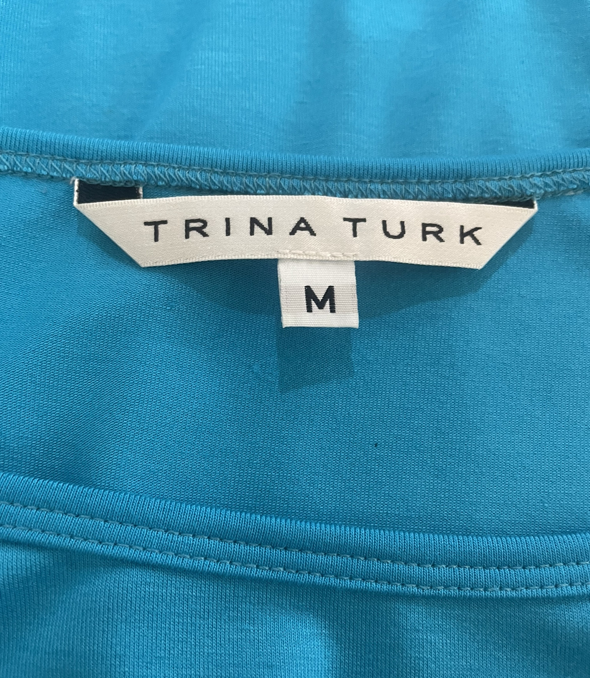 Blusa Trina Turk Aberturas Turquesa - Talla M
