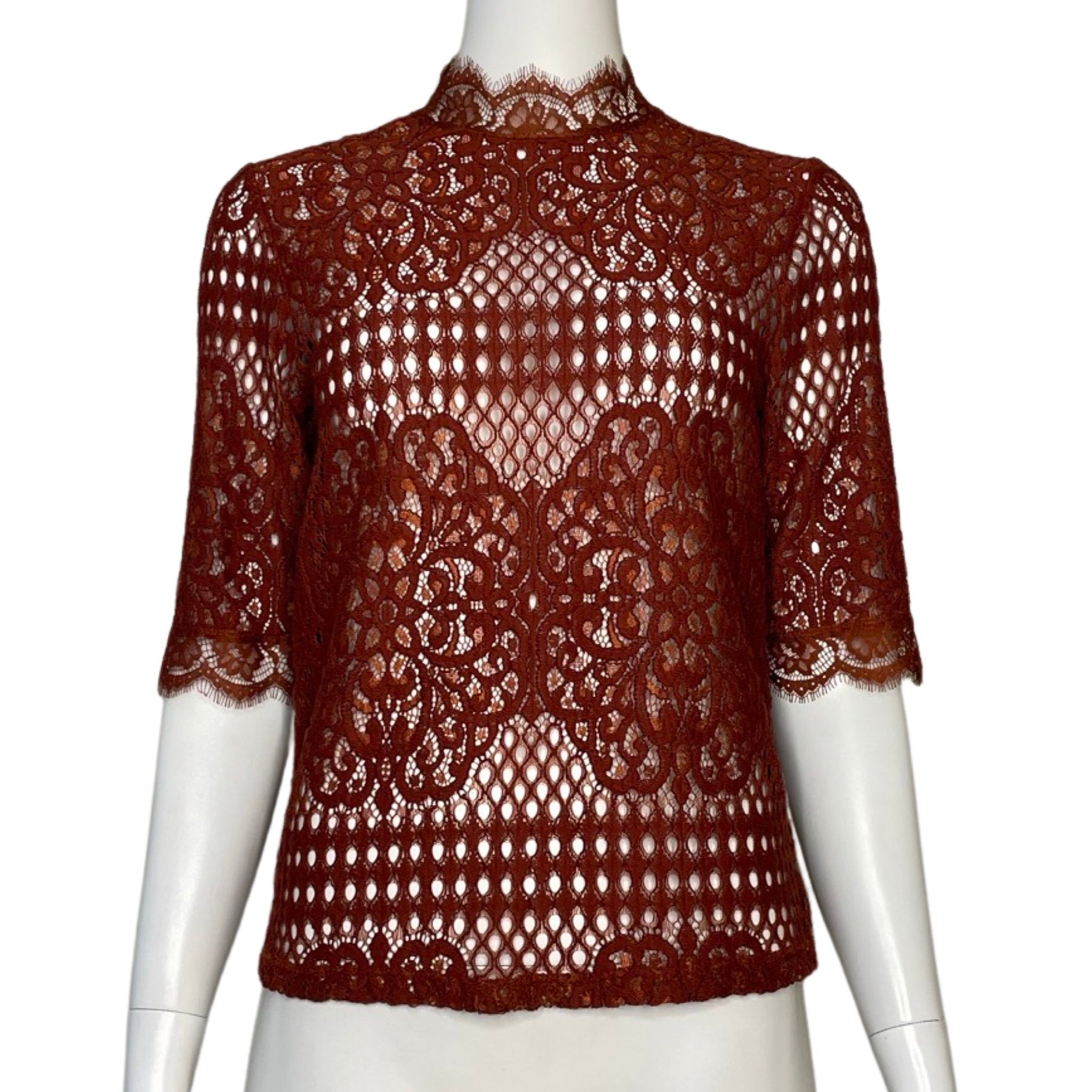 Blusa marron online zara