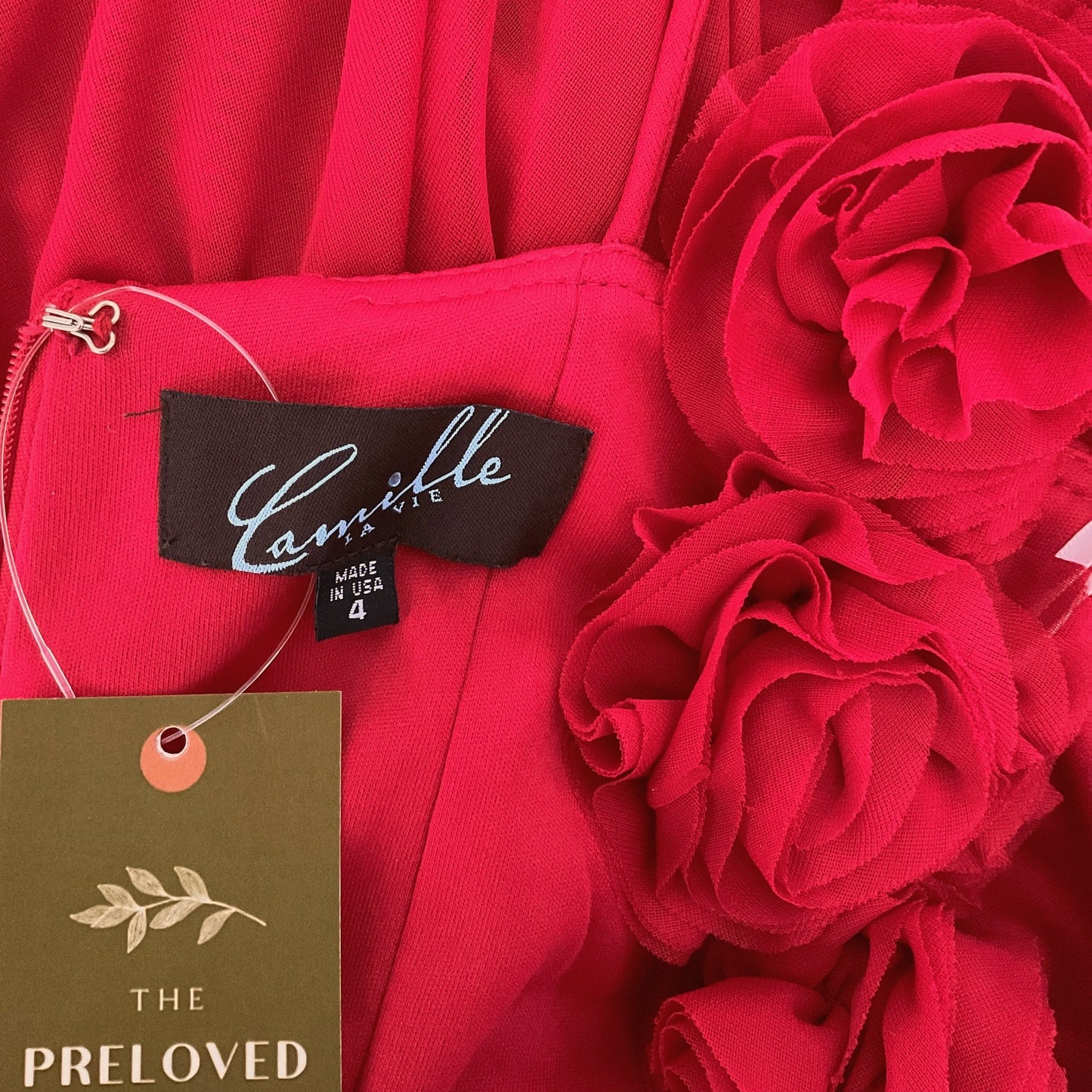 Vestido Camille La Vie Largo Rojo - Talla 4